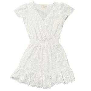 Michael Kors Eyelet White Dress P Medium Bridal shower white vacation romantic